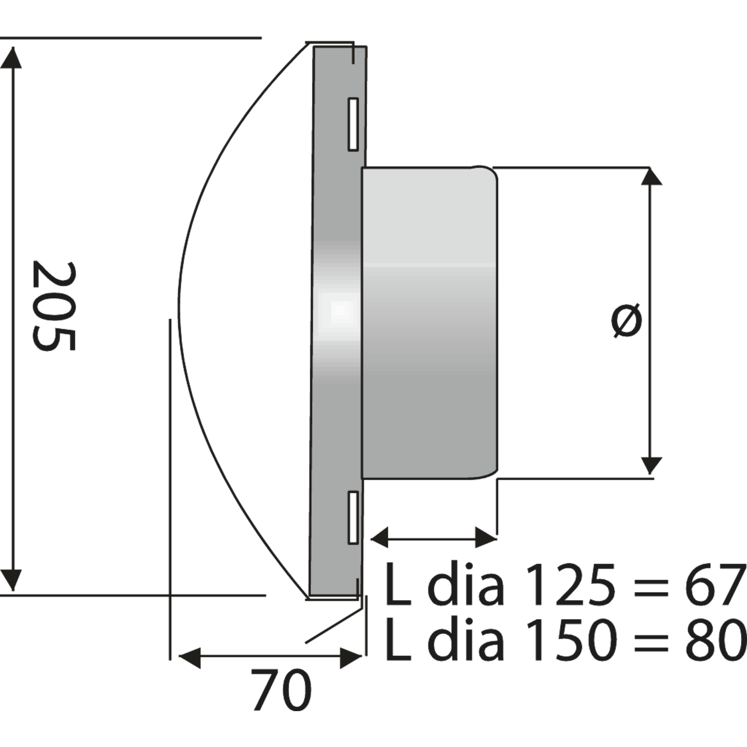 Paneir delta jalousie inox/inox d.125mm 