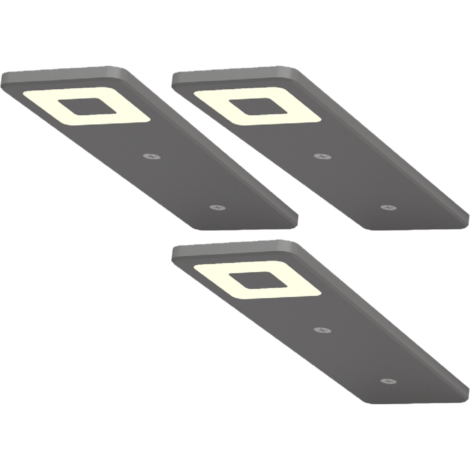 Set 3 led roeled 3W 4000K 12V RVS look-centrale schakelaar - konvertor