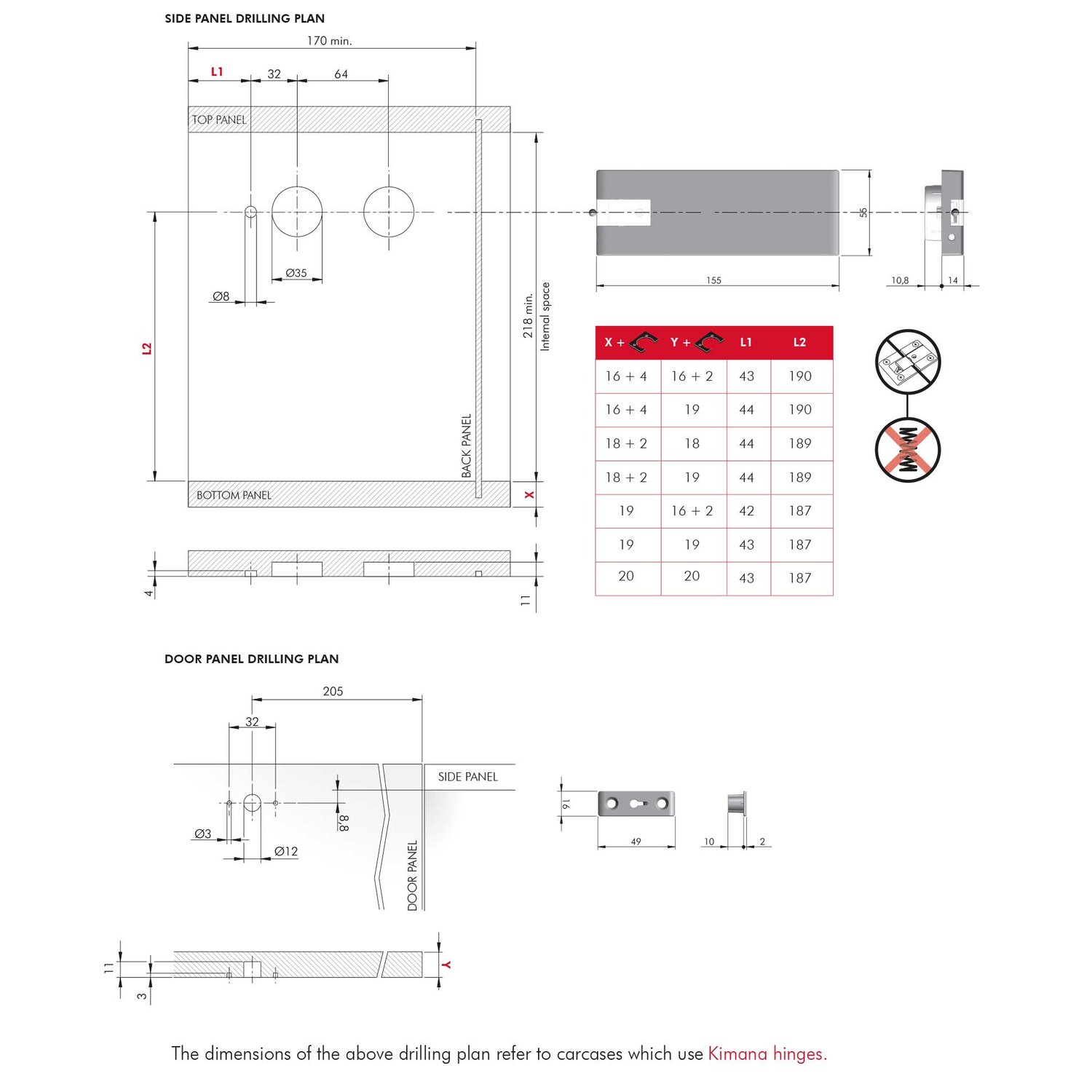 Link A262 compas d'abattant finition alu gris 