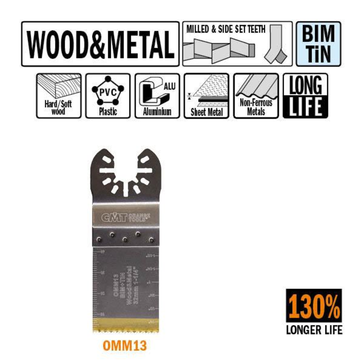 32mm ext.lange standtijd duikzaagje hout/metaal- i=40/h=32/z=18/bim tin