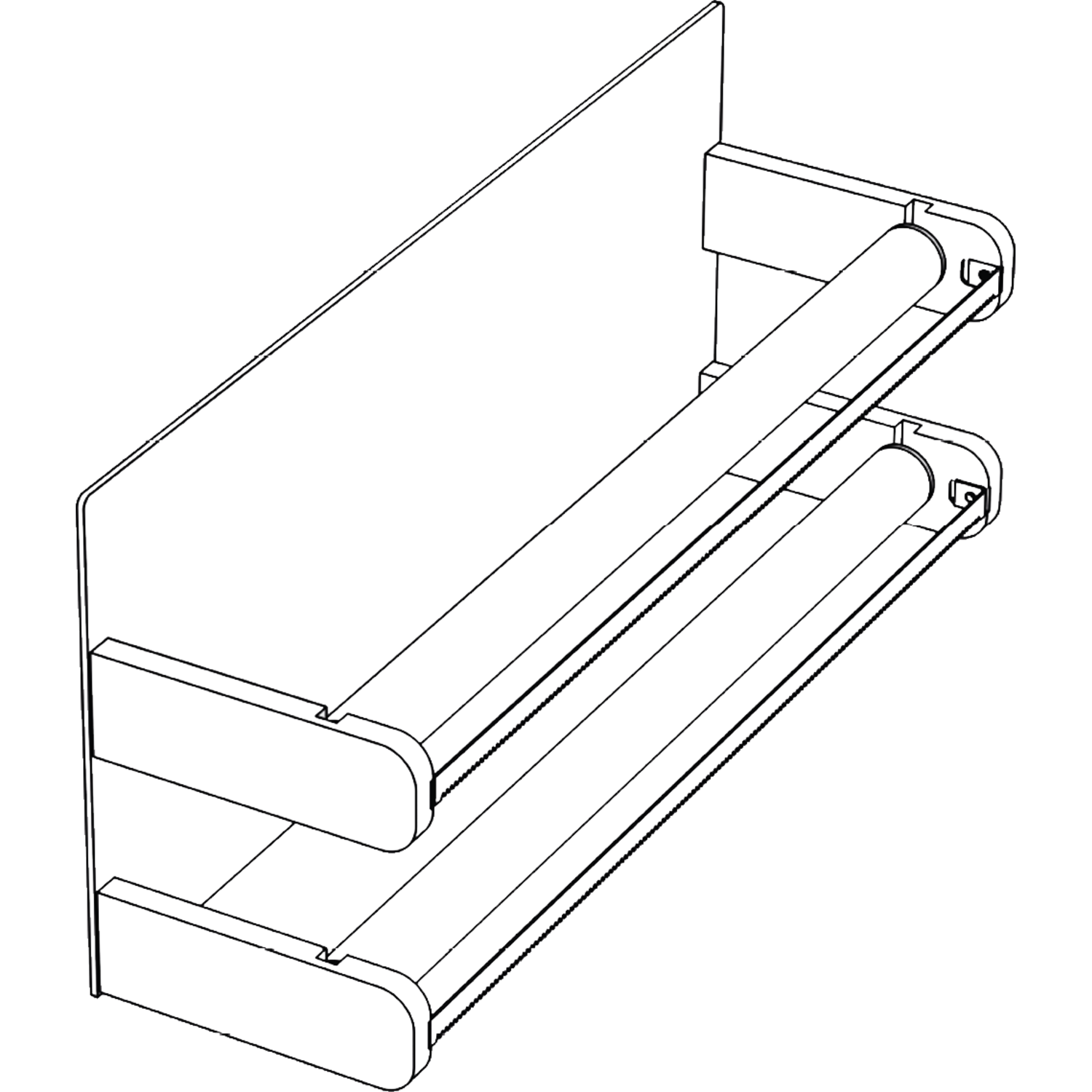 Miro M porte-rouleau papier alu blanc  