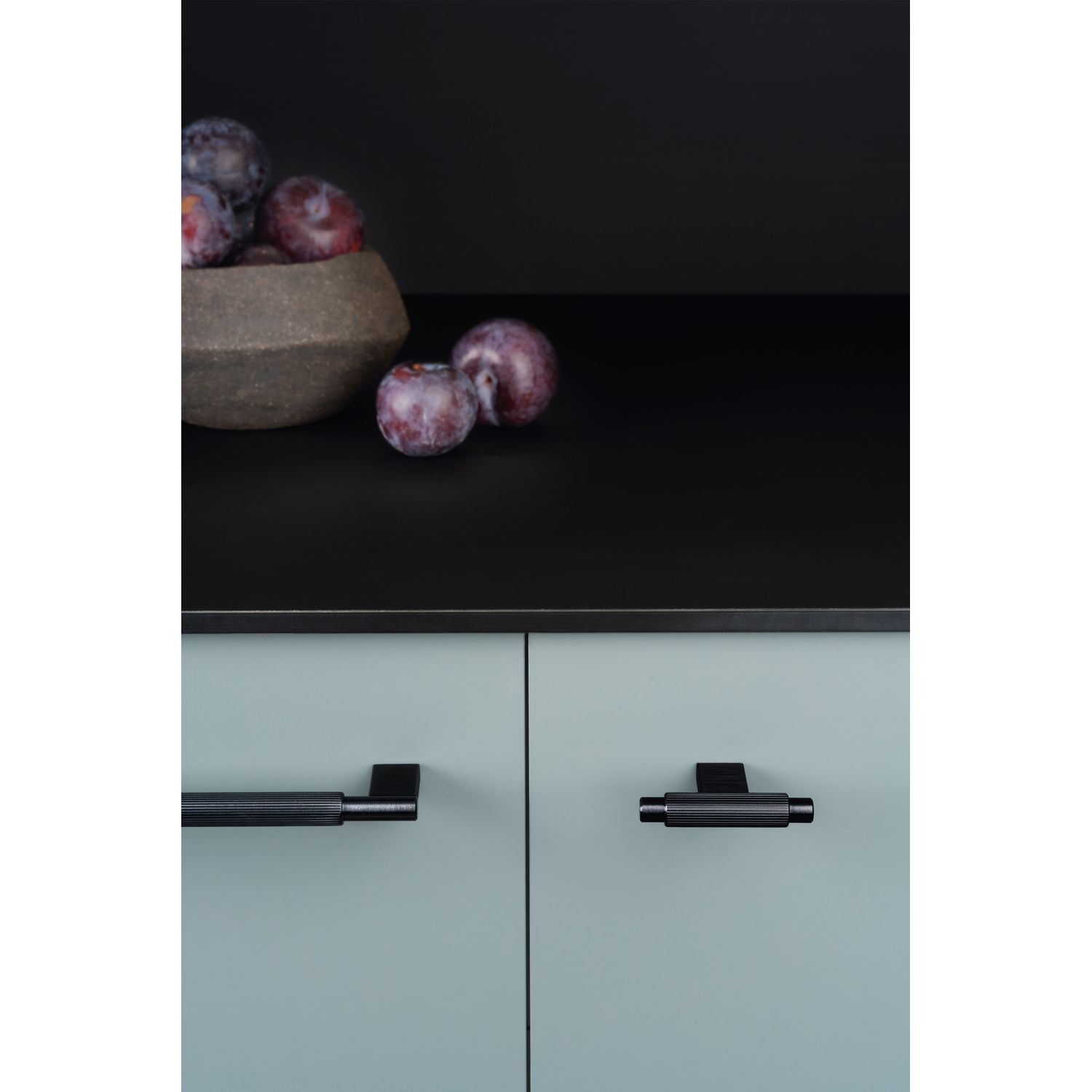 T-knop ARPA L70 aluminium geborsteld zwart