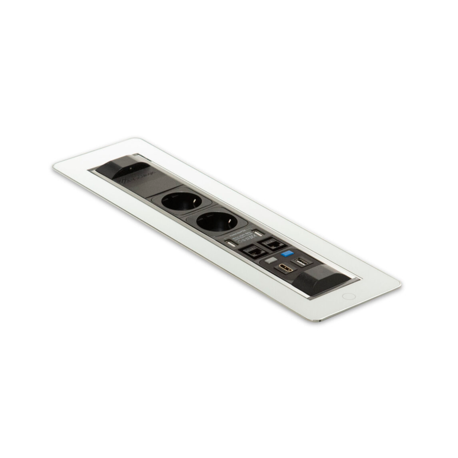 Versaturn b-f verre blanc 3 prises +2 charg. usb   avec câble 2000mm