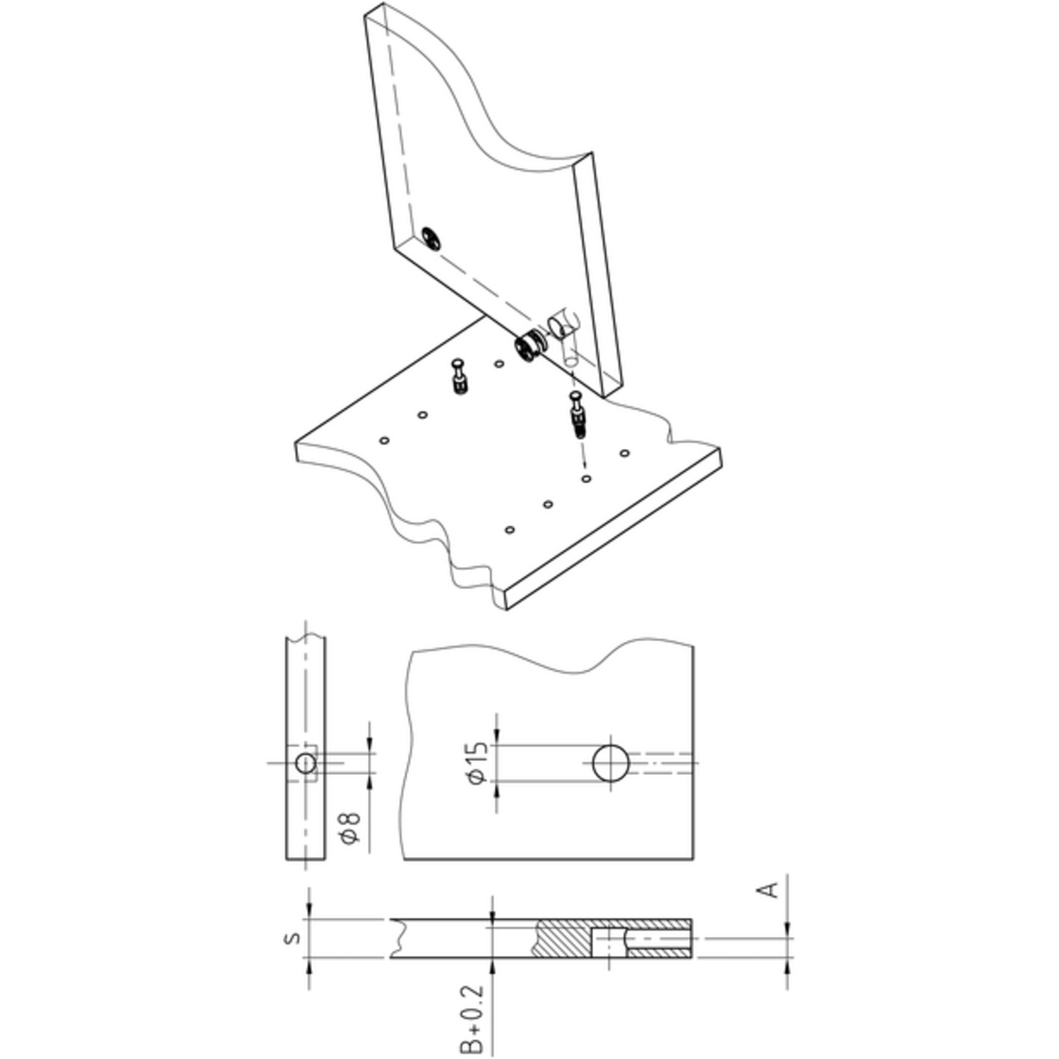 Rastex 15 sans cache de rebord, nickelée, 16 mm