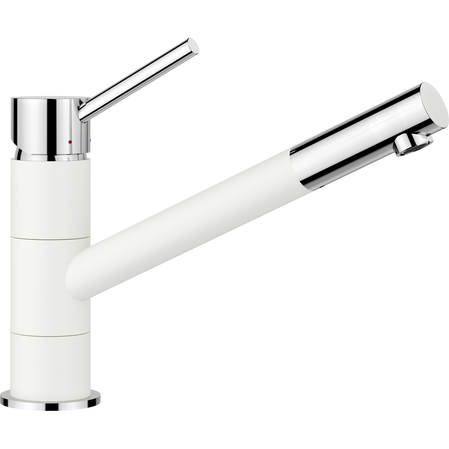 Blanco Kano chroom/Silgranit-wit
