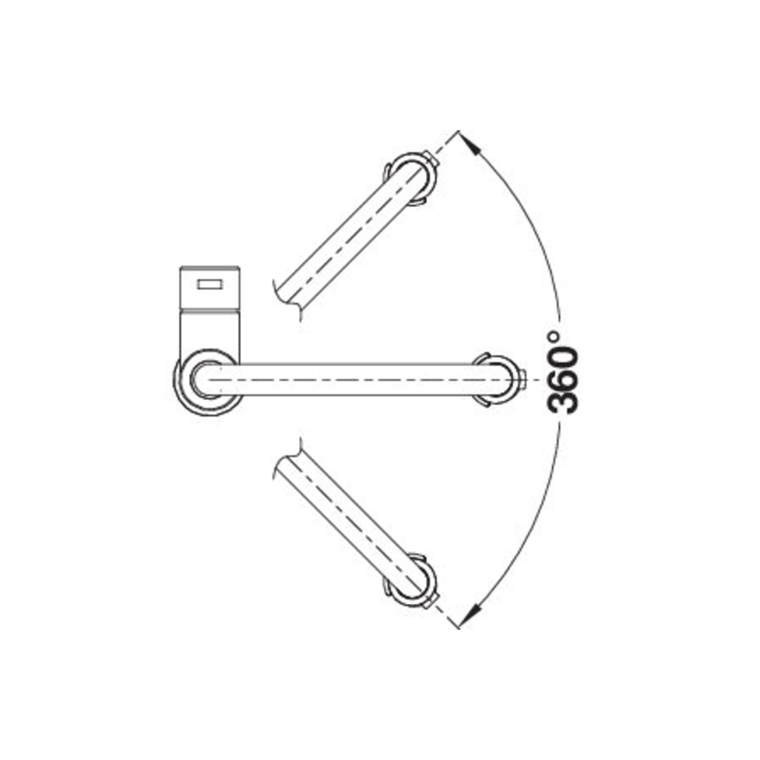 Blanco Sonea-S Flexo inox brossé mitigeur 