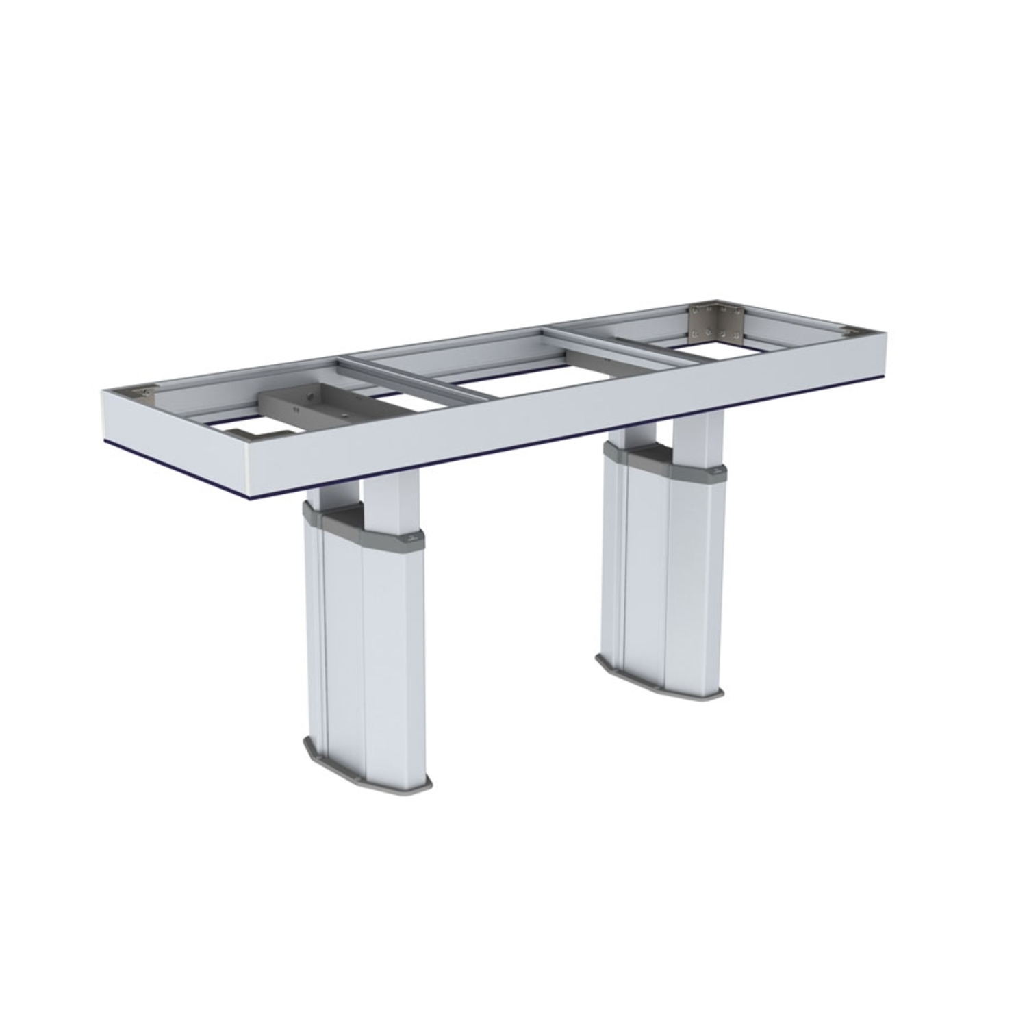 CENTERLIFT 960HA incl. voorkant - 178,0 x 58,0cm, Voor bovenblad 180,0x60,0cm, Geanodiseerd aluminium