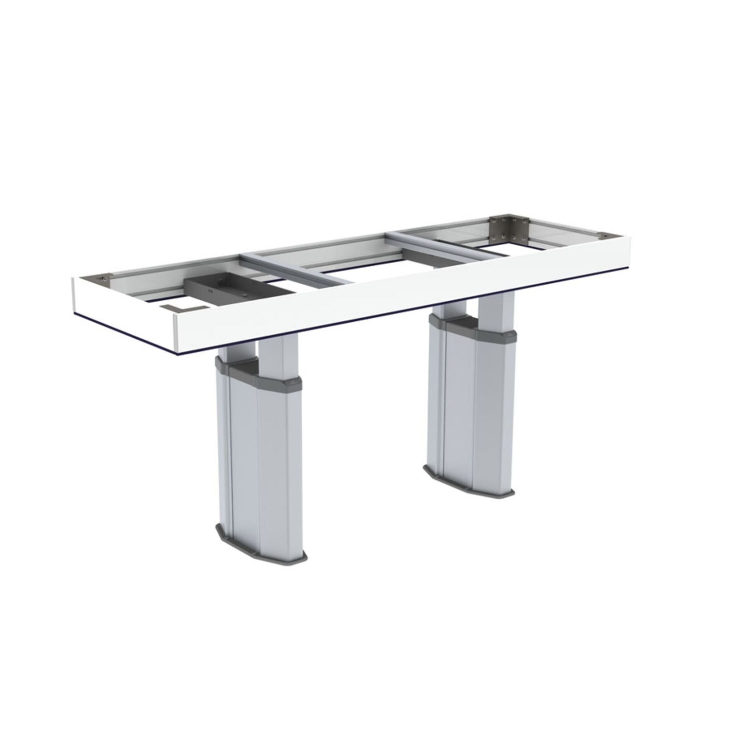 CENTERLIFT 960HA avec façade - 138,0 x 58,0cm, Pour panneau supérieur 140.0x60.0cm, Blanc, RAL 9003