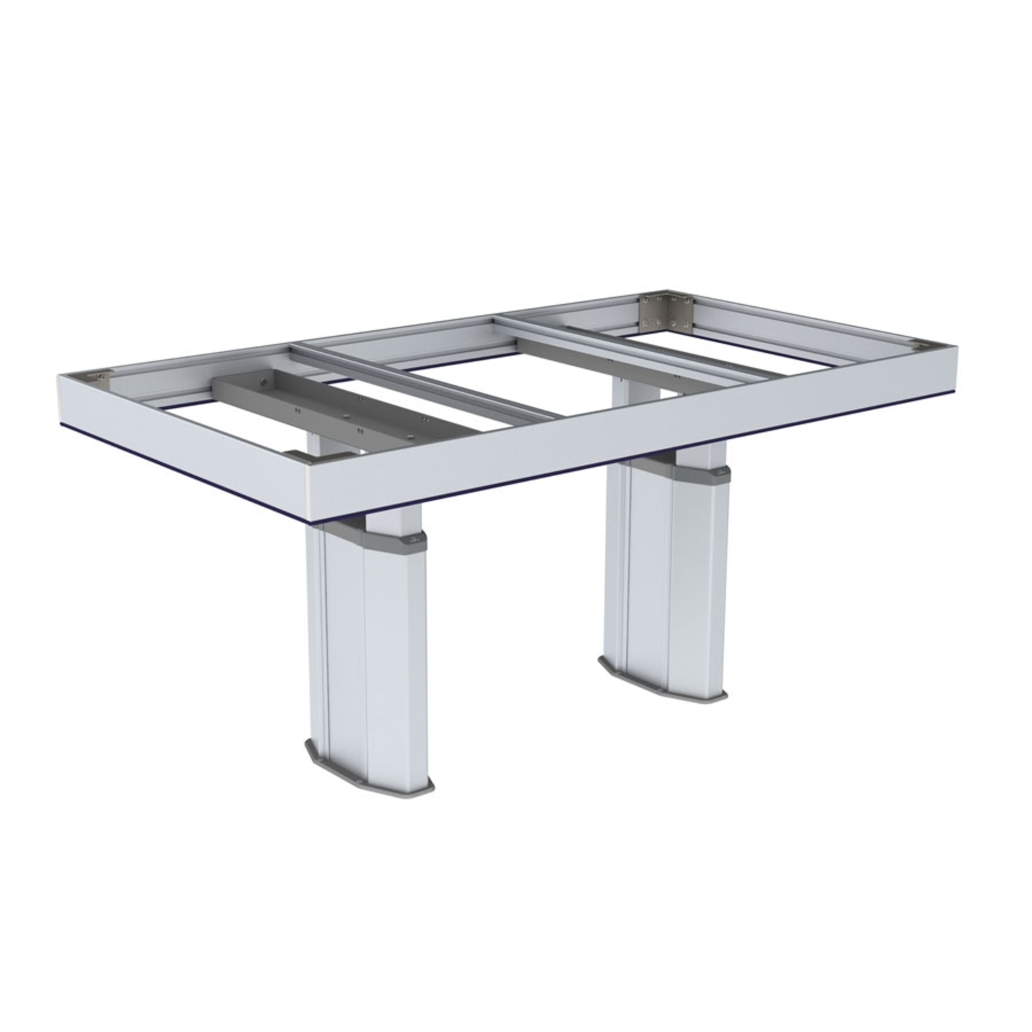 CENTERLIFT 960HE incl. voorkant - 138,0 x 98,0cm, Voor bovenblad 140,0x100,0cm, Geanodiseerd aluminium