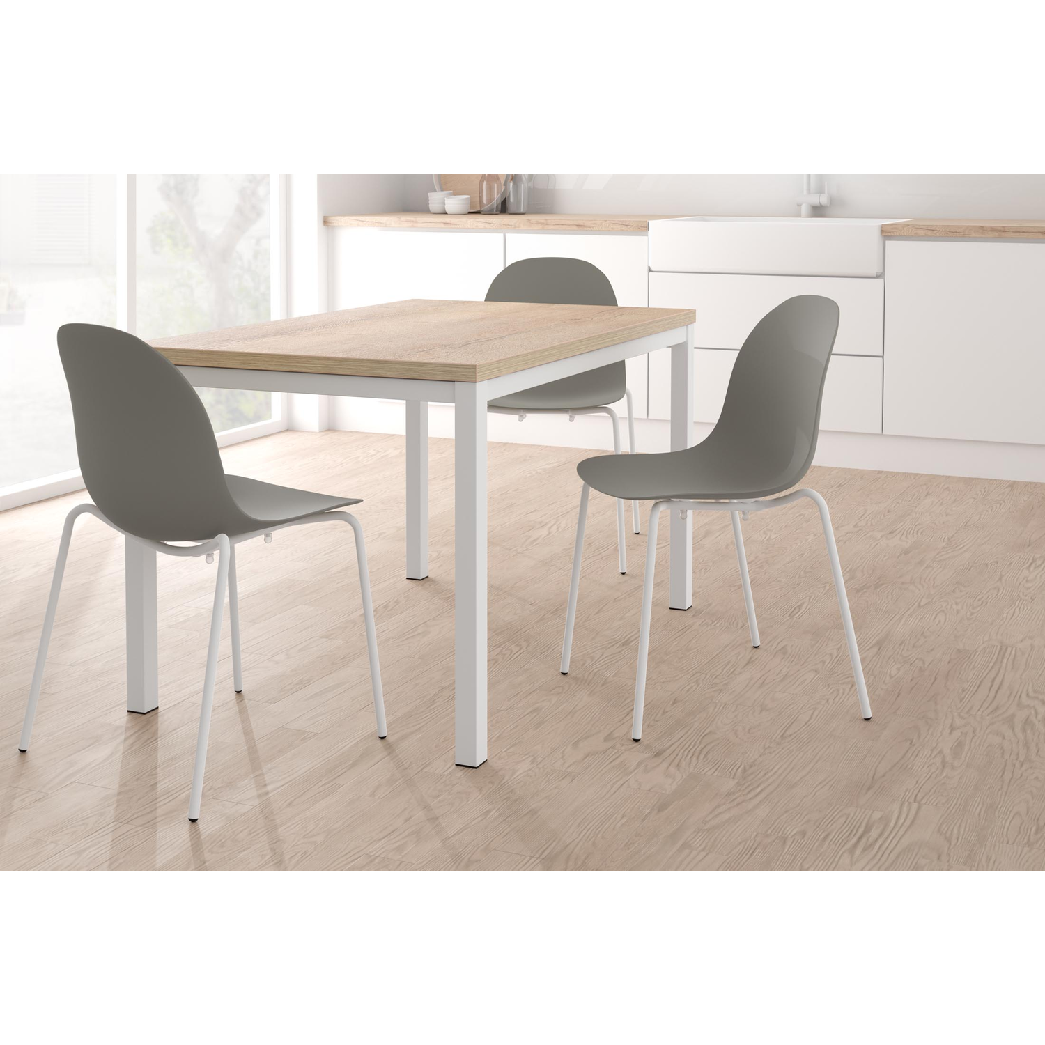 Table ext. Toy 100x60 anthra-verre anthracite 