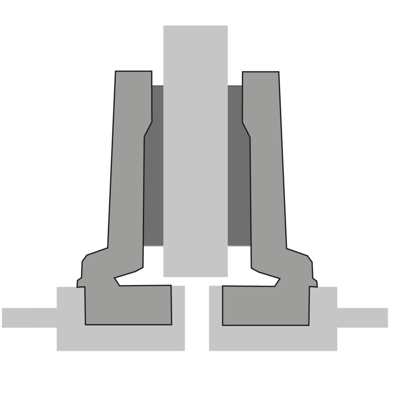 Charnière Intermat pour porte à cadre en bois (Intermat 9924), en semi-applique, Angle d'ouverture  95°, TH-schéma de perçage 38 x 8 mm, à visser (-)