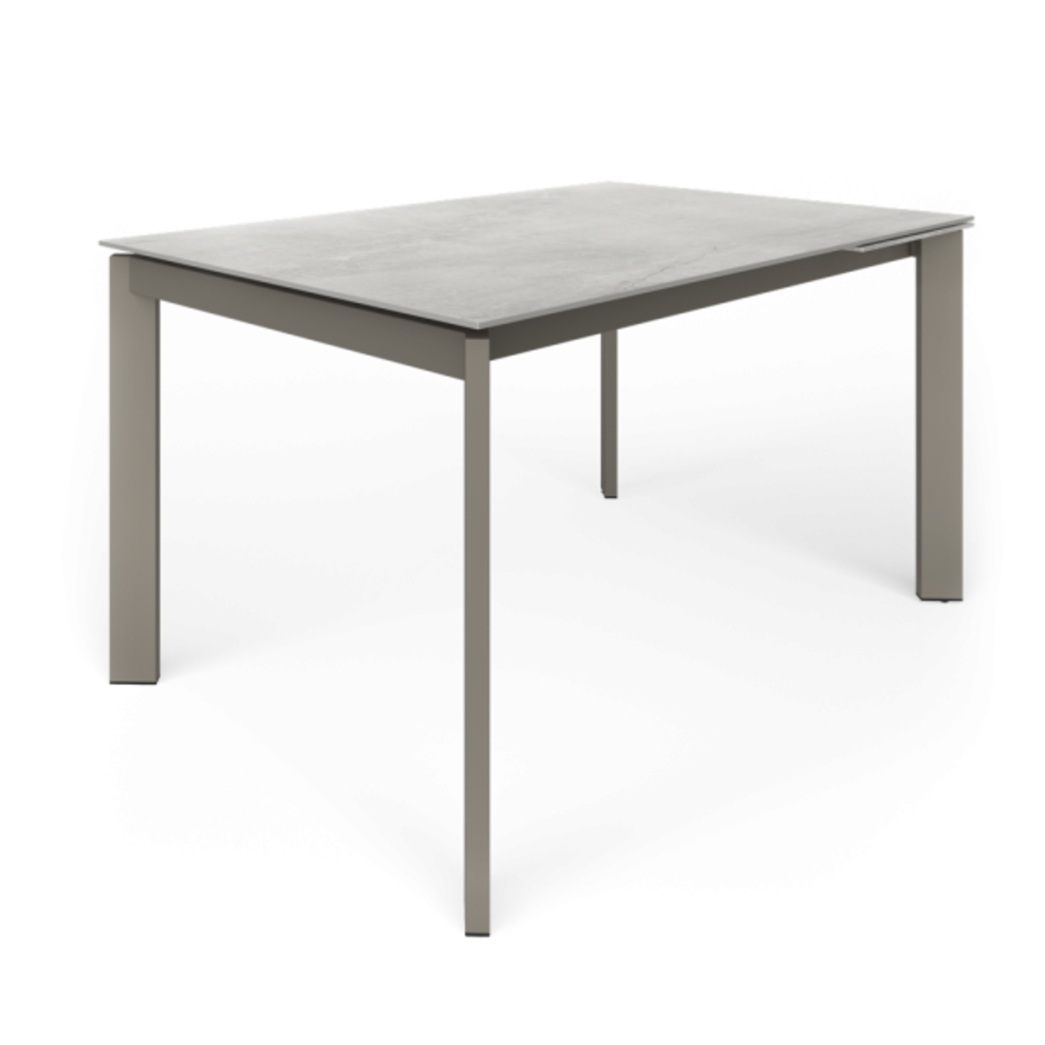 Table ext. poker 110x70 blanc-verre blanc mat 