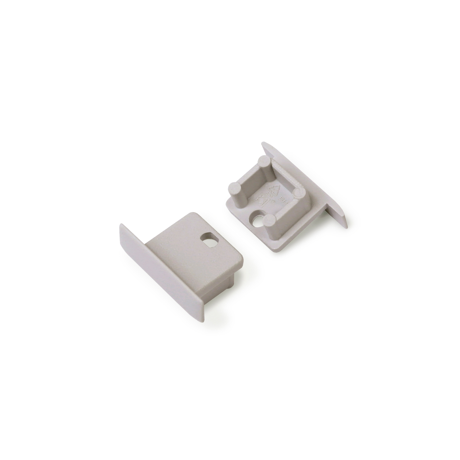 Embout profilé led Smart-In10 gris avec trou 
