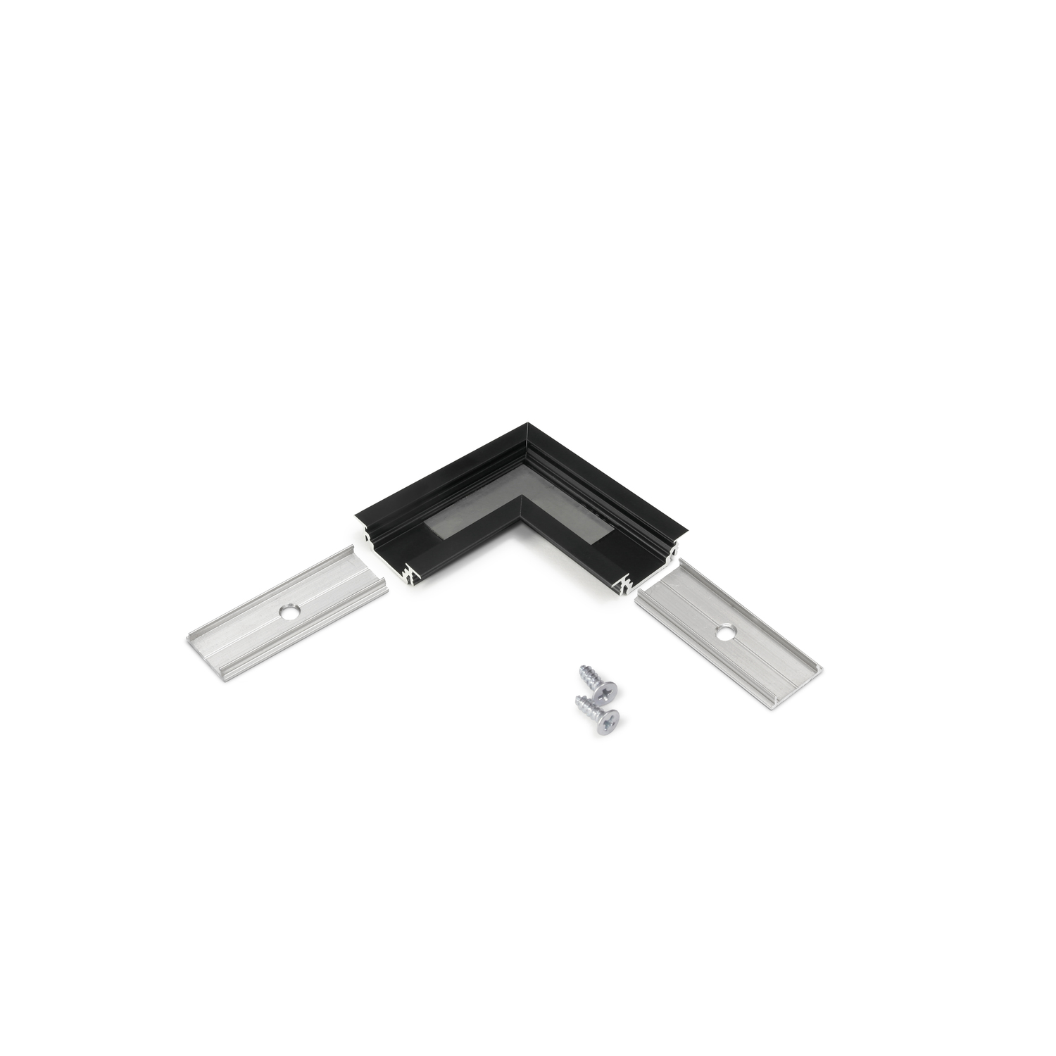 Led profilé d'angle 90° groove10 noir anodisé 