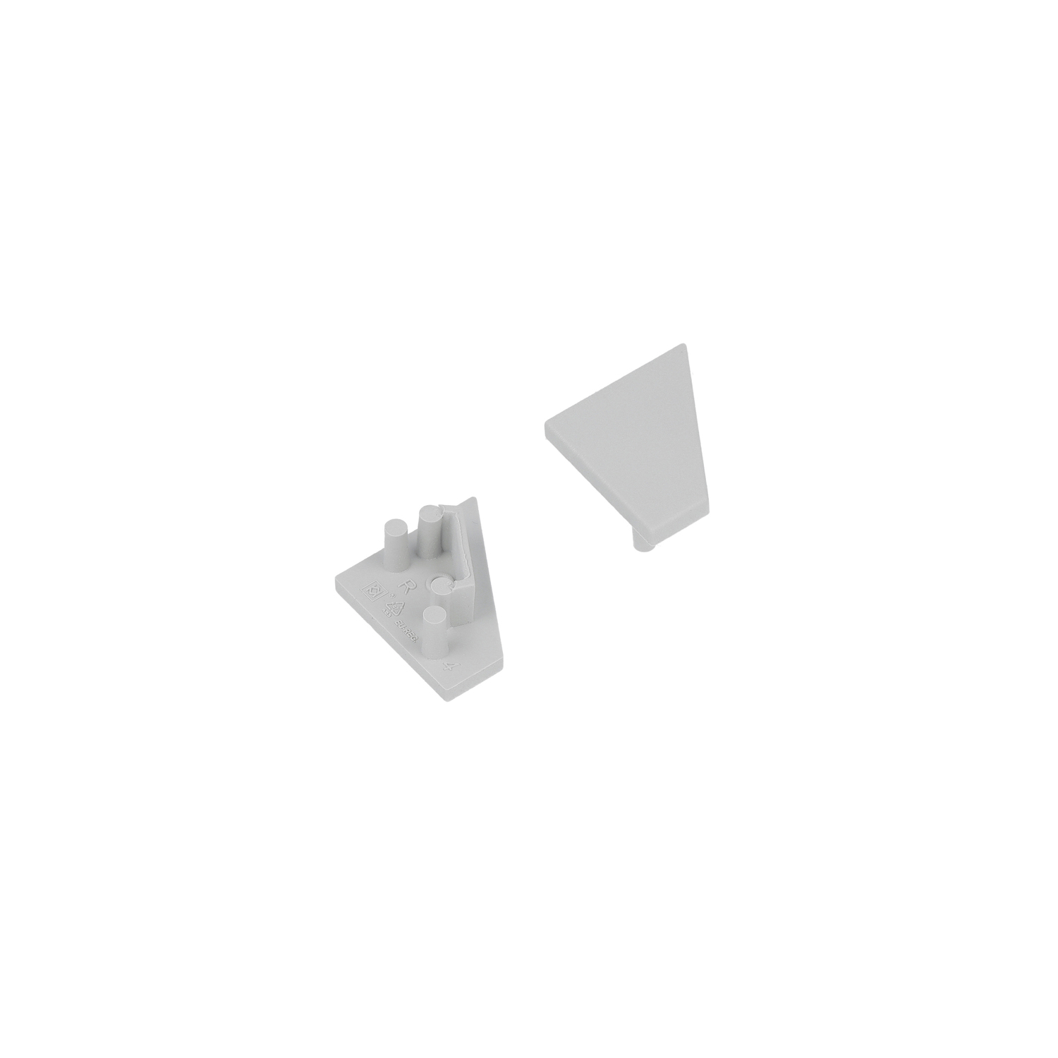Embout profilé Led corner10 gris 