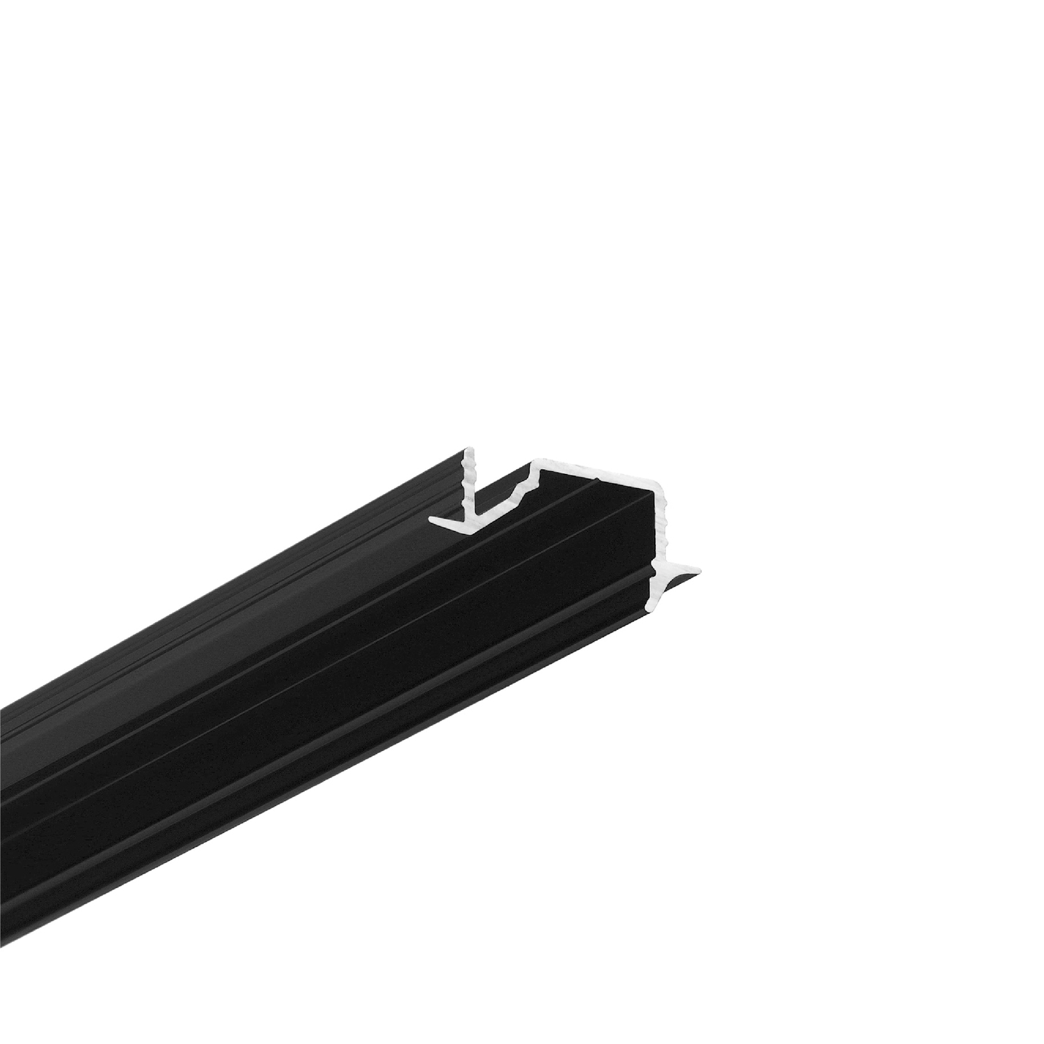 Led profiel diagonal10 C 2000 zwart geanodiseerd