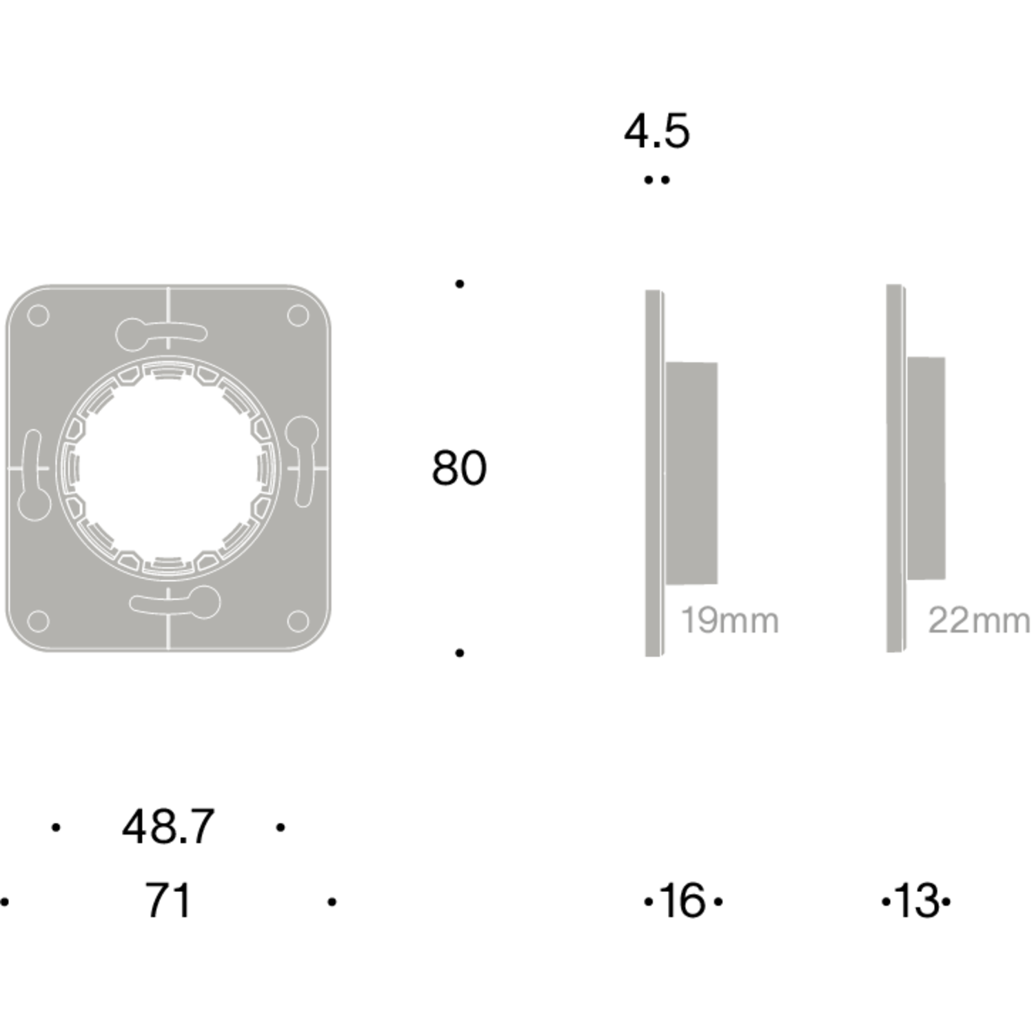 Rond 3.0 - Backfit support 22mm