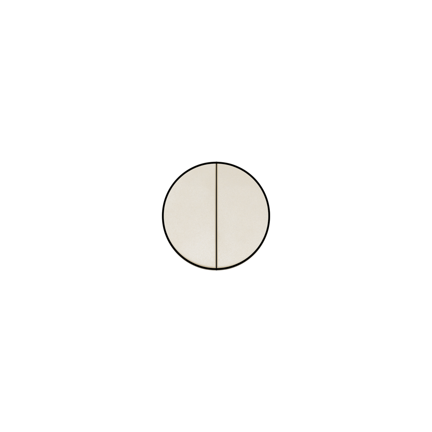 Rond 2.0 - backfit no/nc 2x drukknop crème basic