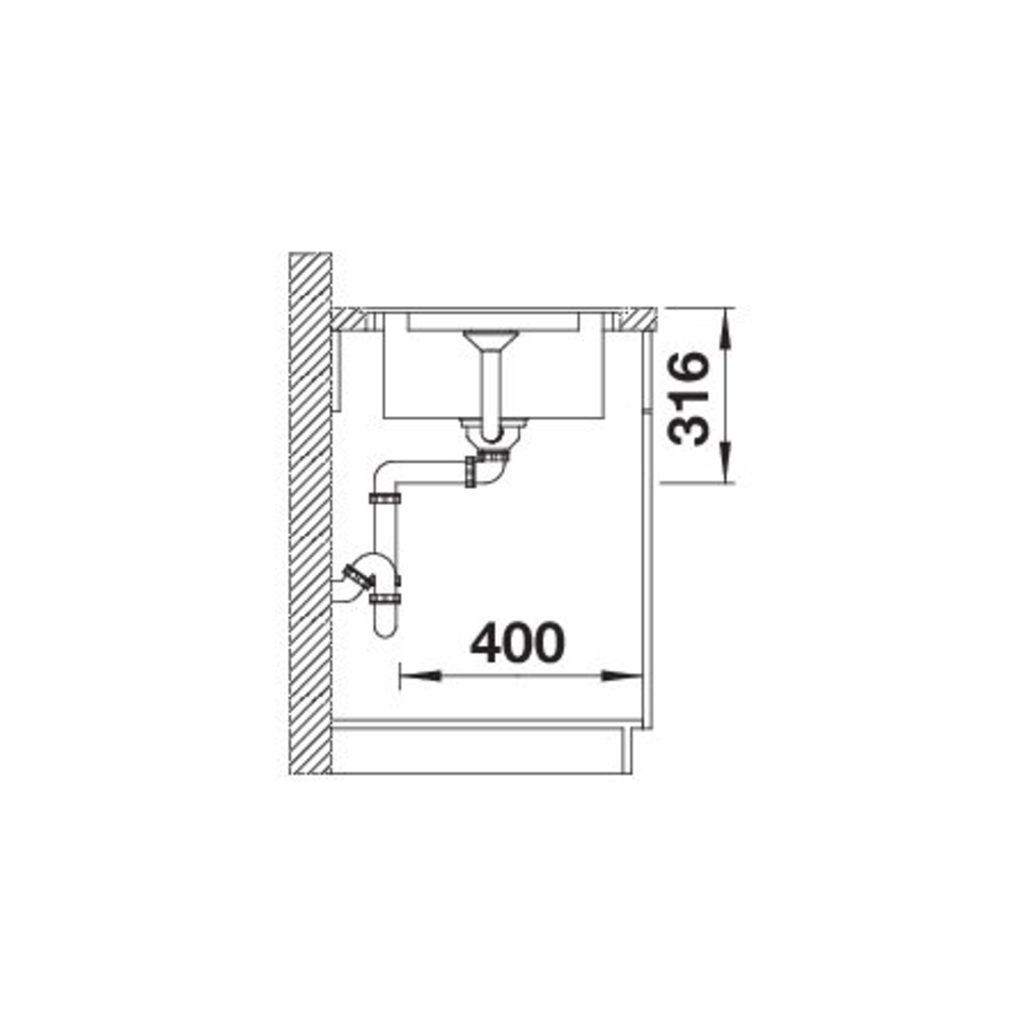 Blanco Adira 45 S-F antraciet automatische bediening