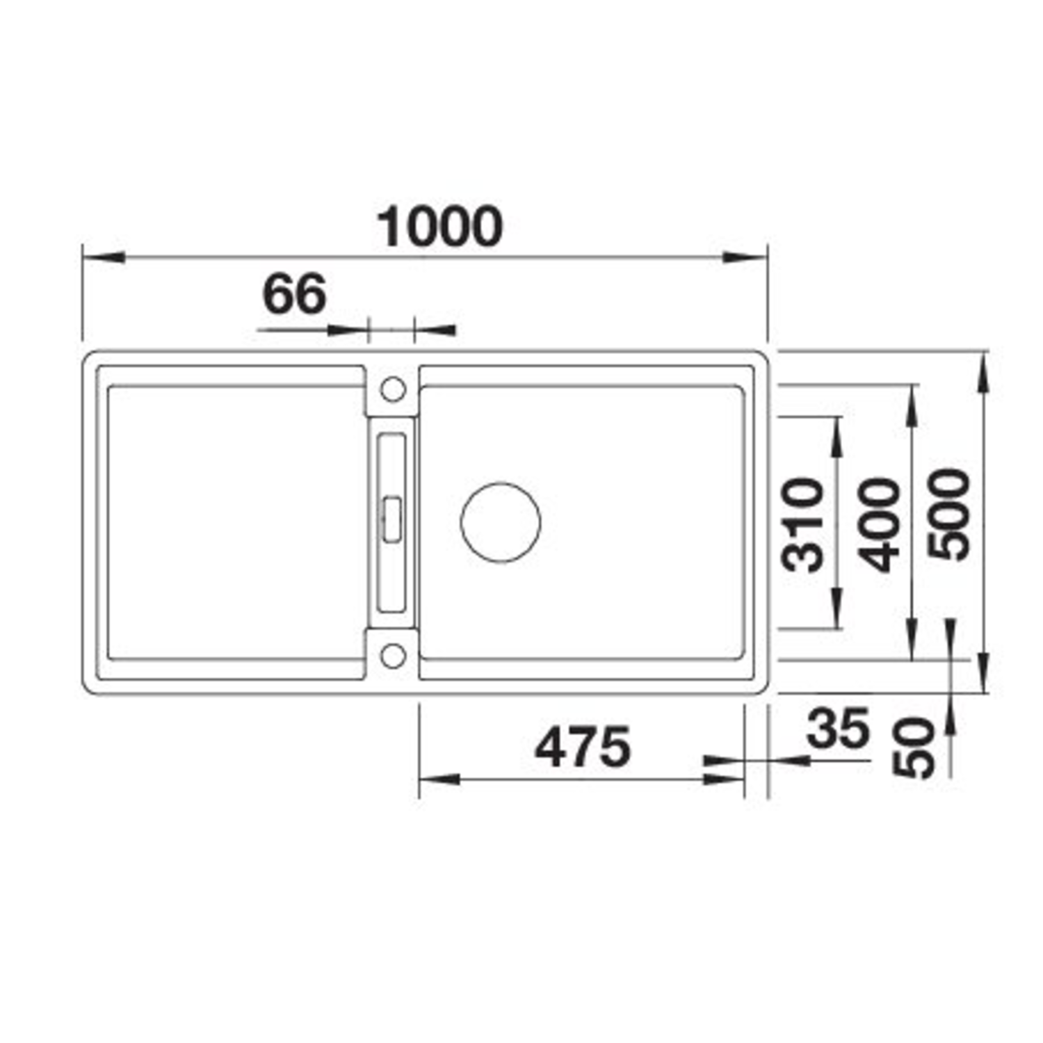 Blanco Adira XL 6 S blanc doux commande automatique