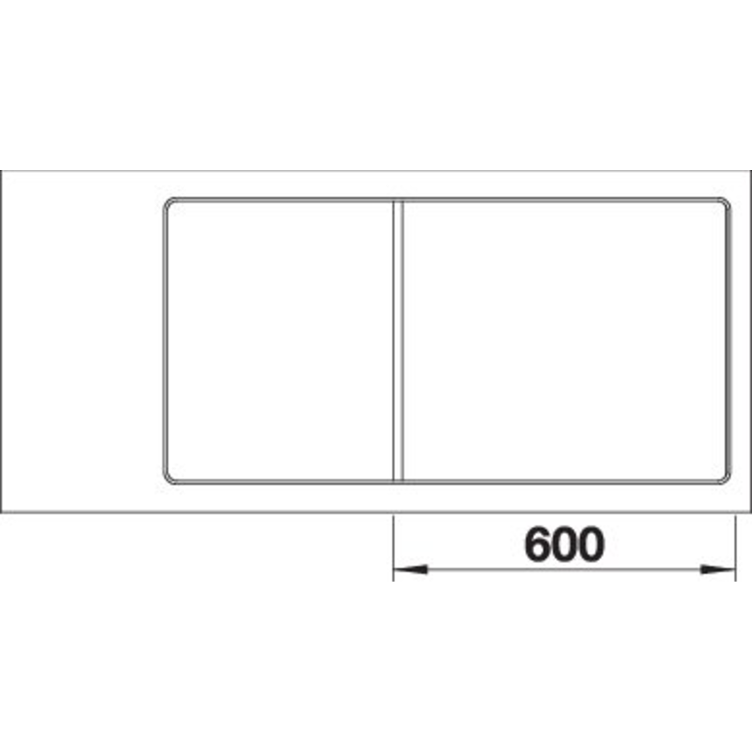 Blanco spoeltafel Axia III 6 S-F antr man+pl glas