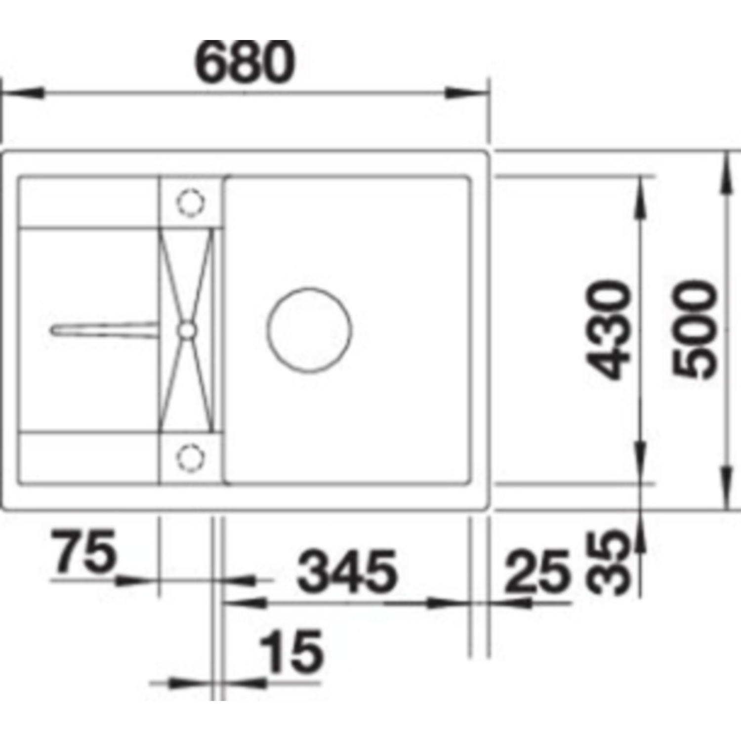 Blanco spoeltafel metra 45 s compact tartufo man