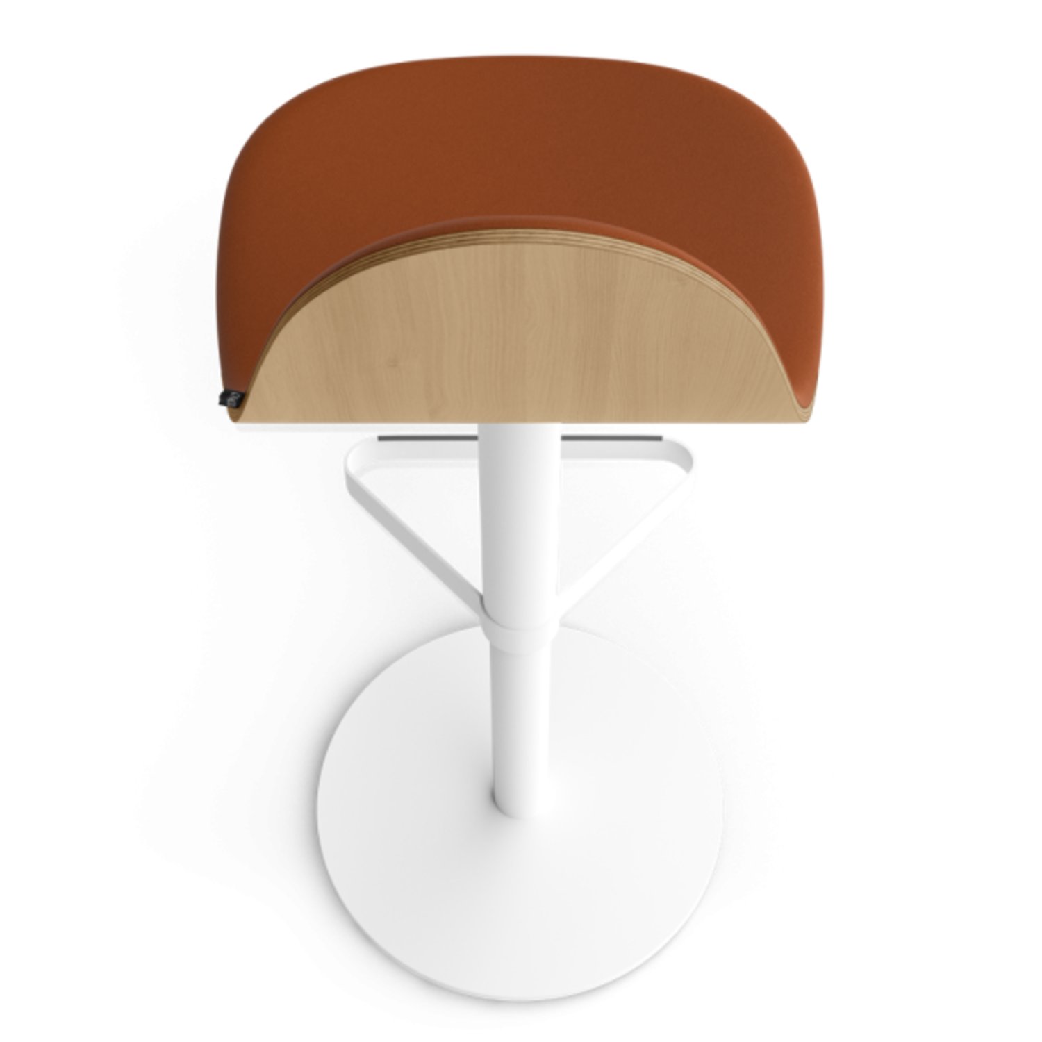 Tabouret tabu tes blanc rond|mystic moutarde 