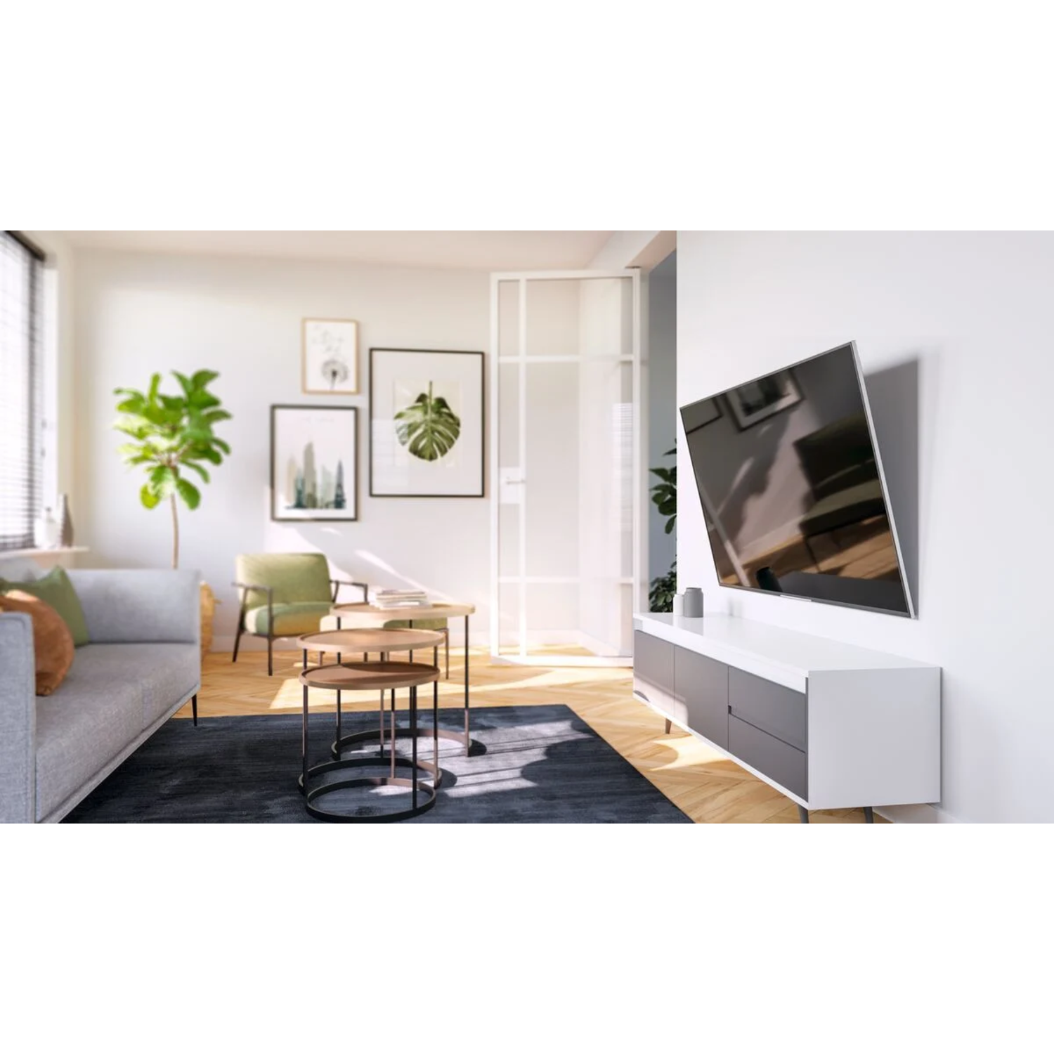 Tvm3615 wandsteun voor flatscreen 40-77" 35kg zwart kantelbaar 20°