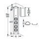 Energiezuil 4st b-fr rvs