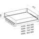 Tf-line lade met glas h.130mm k.600mm antraciet