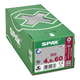 Vis à bois SPAX-S Pozidrive avec tête pan 4.5 x 60