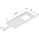 Hera set 4 x Slim-pad F led 5W 24V 3000K wit+ transfo led 30