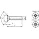 Metaalvijs M4 DIN 965 12mm verzinktonken kop