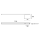 Handdoekdrager 7348  zwart 1-arm l350mm vierkant