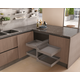 Rational corner b Soft Close 600mm ga anthracite  + 4 paniers bac anthracite