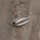 Schelpgreep Lorica, boorafstand 64, L 100 mm, B 33 mm, H 22 mm, tinkleurig