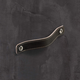 Greep Nica, boorafstand 96, L 123 mm, B 25 mm, H 3 mm, donkerbruin leer