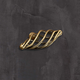 Bouton Valentia, L 79 mm, H 41 mm, aspect laiton antique