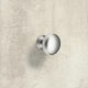 Bouton Cirpi, H 27 mm, ø 30 mm, Chromé mat