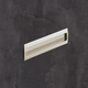 greep om in te laten Misnia, boorafstand 160, L 180 mm, B 54 mm, H 18.5 mm, Vernikkeld mat finish