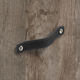 Poignée Nica, entraxe de perçages 64, L 94 mm, B 25 mm, H 3 mm, cuir noir