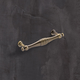 Greep Osimo, boorafstand 96, L 120 mm, B 13 mm, H 22 mm, ø 13 mm, messingkleurig antiek