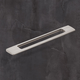 Poignée Nubia, entraxe de perçages 192 / 352 mm, L 437 mm, B 8 mm, H 35 mm, aspect inox brossé