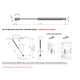 Piston á gaz K12 lift up120N ouverture automatique 