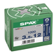 Houtschroef SPAX-S PK Pozidrive met verzonken kop 3.5 x 12