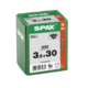 Houtschroef zwart SPAX-S PK Pozidrive met verzonken kop 3.5 x 30