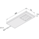 Hera set 1 x slim-pad Led 5w 24V 3000K look inox +transfo 15W