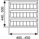 Insert-épices c.40 cm gris alu l400-450 p440-500mm 