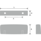 Greep straight ba96 l105 zamak chroom