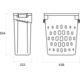 Laundry system c.500mm 40l blanc 